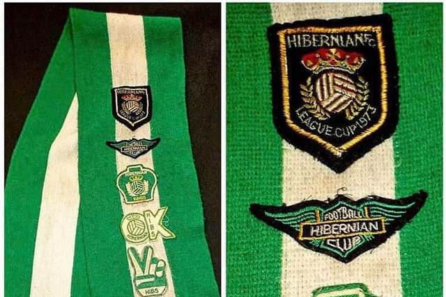 The childhood Hibs scarf which Mr McDonald lost at the 2007 League Cup victory parade. Pic: Hibernian Retro.