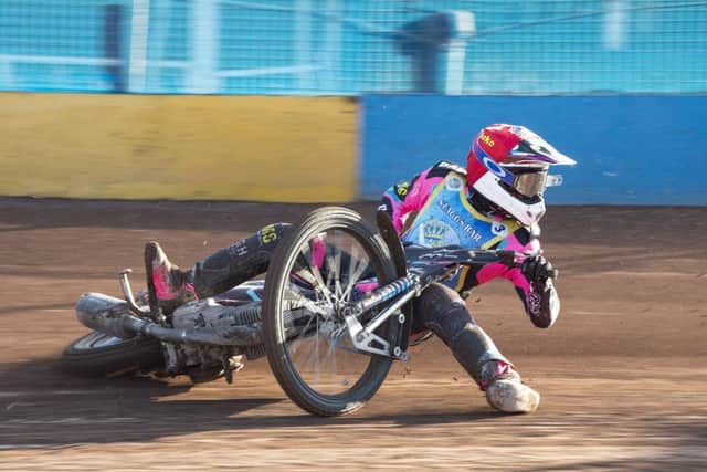 Heat 3: Josh Pickering goes down in a most painful way , he took no further part in the meeting
