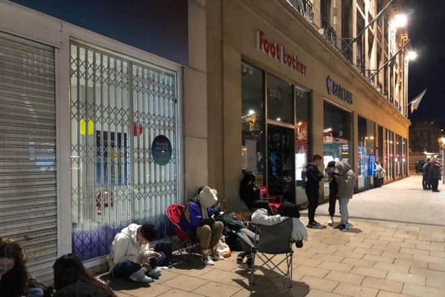 A Foot Locker manager said there were around 150 people queued outside when staff arrived at 6am. Picture: Submitted