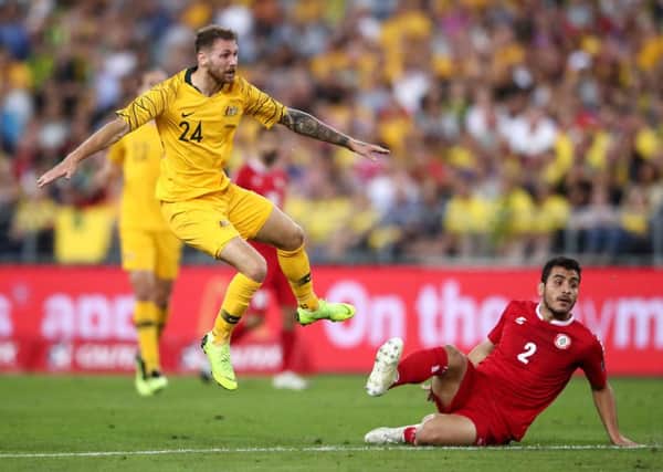 Martin Boyle scores for Australia against Lebanon in Sydney last November