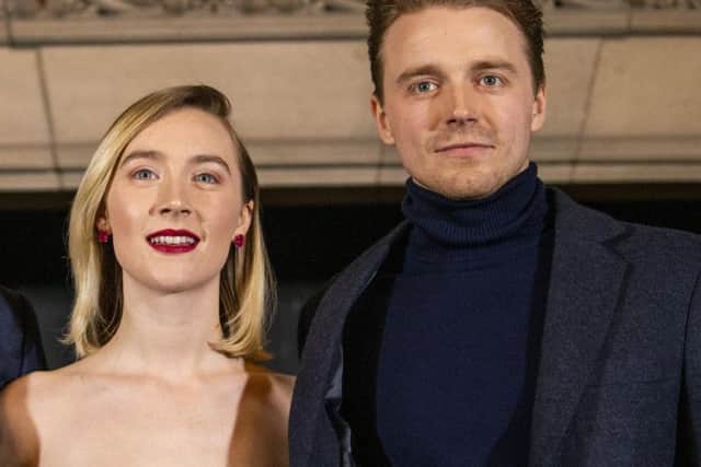 Jack Lowden with Saoirse Ronan at the Scottish Premiere of Mary Queen of Scots.