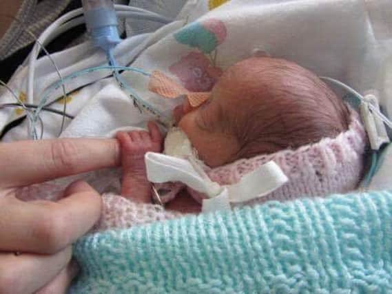 Premature baby Carly-Rose.