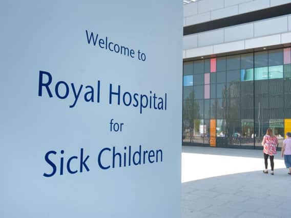 The incident took place at the Royal Hospital for Sick Children in Glasgow. Picture: TSPL