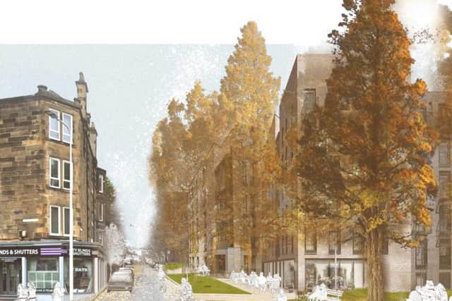 An artist's impression of the proposed Meadowbank housing development, picture: Edinburgh Council