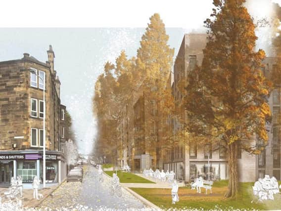 An artist's impression of the proposed Meadowbank housing development, picture: Edinburgh Council