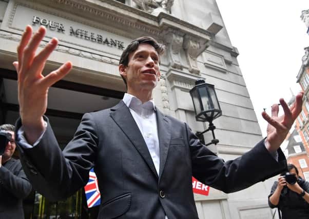 Rory Stewarts behaviour on the campaign trail was eccentric  and bordered on outright lunacy. Picture: AFP/Getty