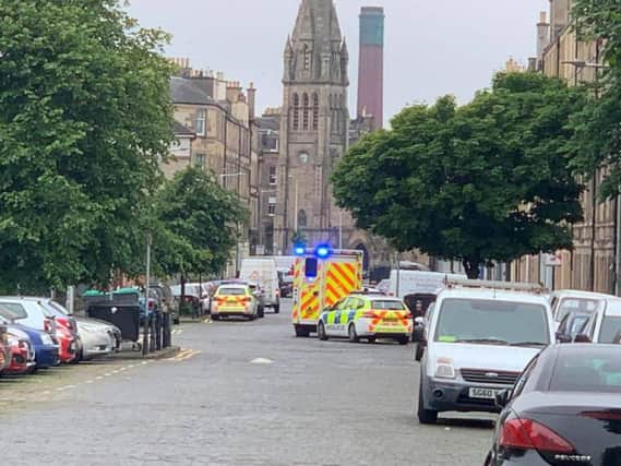 The police were at the scene on Iona Street in Leith. PIC: Iain Kay - Edinburgh Crime and Incidents Facebook group