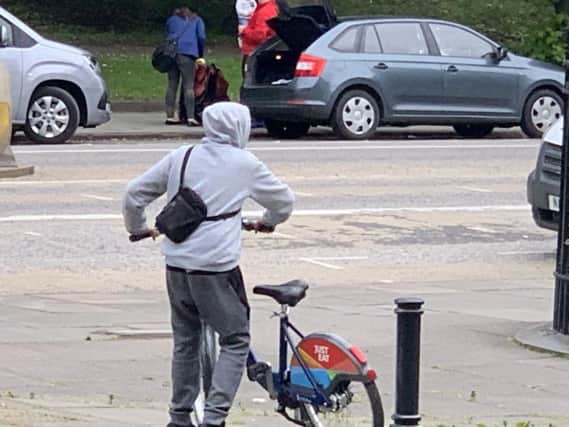 Youths were spotted in Hillside Crescent last Sunday