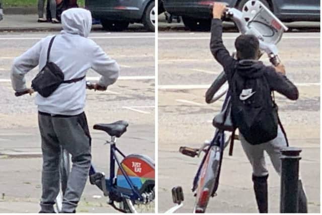The youths were caught on camera.