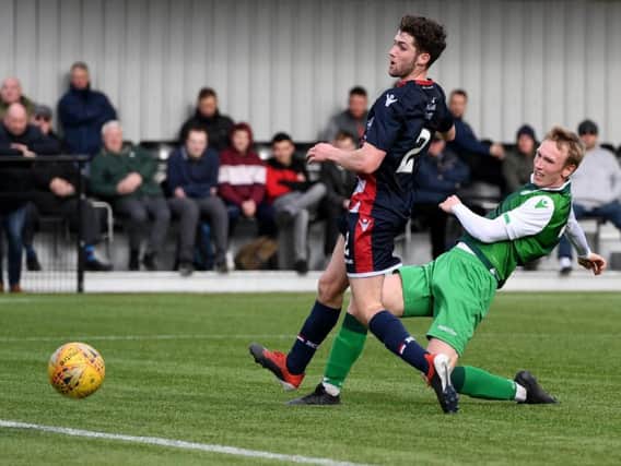 Innes Murray scores Hibs fourth goal against Ross County in the SPFL Reserve League