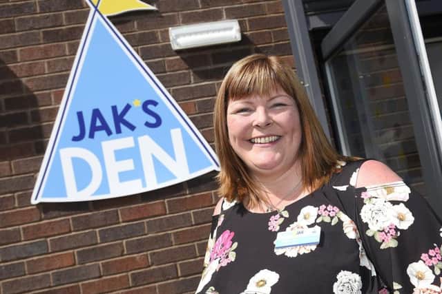 Allison Barr, CEO of Team Jak, at the opening of the new Jak's Den