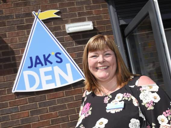 Allison Barr, CEO of Team Jak, at the opening of the new Jak's Den