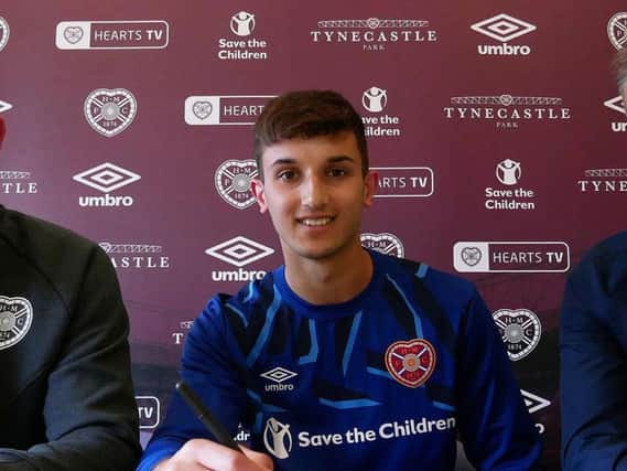 Harry Stone has signed his first professional deal with Hearts