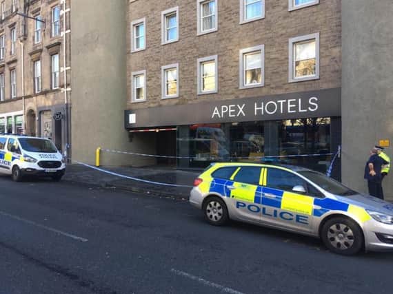 The attack took place outside the Apex Hotel in the Grassmarket in November last year.
