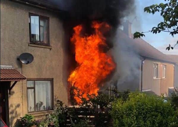 The whole house was alight on Redhall Place. PIC: Rab Marnell