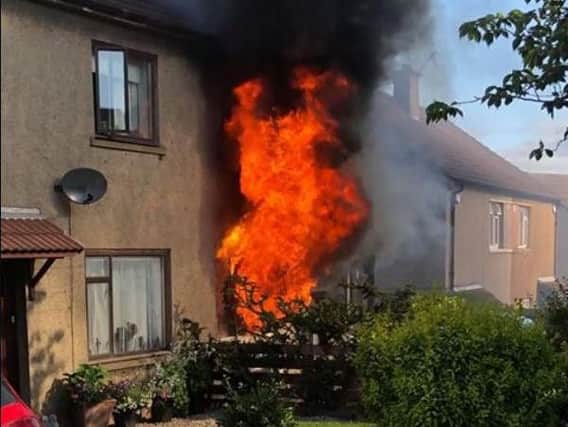 The whole house was alight on Redhall Place. PIC: Rab Marnell