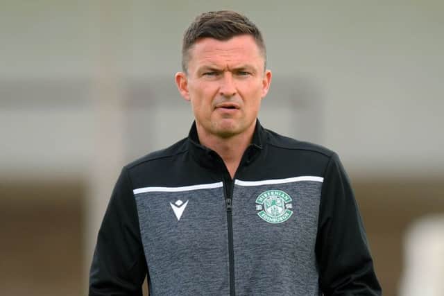 Hibs head coach Paul Heckingbottom has been busy during the transfer window. Pic: SNS