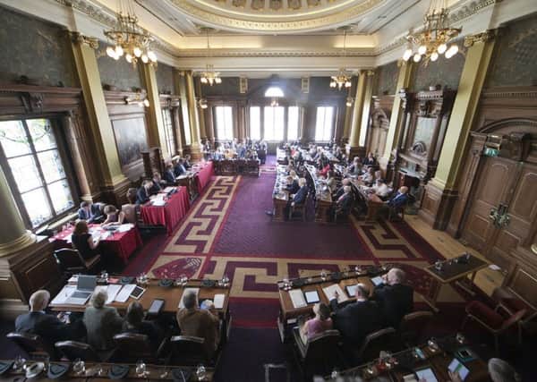 The council chamber was a scene of high drama as the SNP-led coalition was defeated five times. Picture: Alistair Liniford