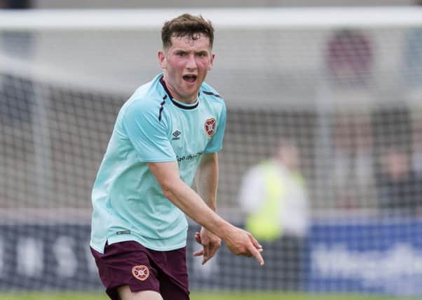 Bobby Burns came up against his brother Patrick during Hearts' 2-1 defeat by Glenavon. Pic: SNS