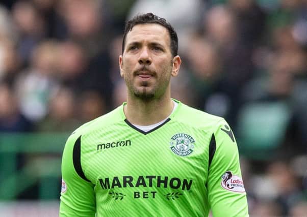 Hibs' Ofir Marciano was granted extended summer leave due to international commitments with Israel. Pic: SNS
