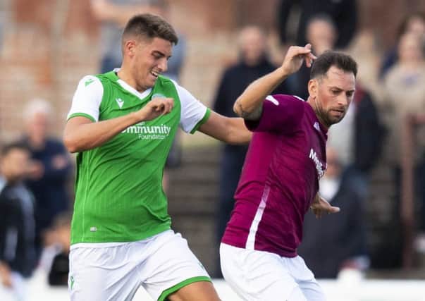 Ben Stirling is one of a clutch of youngsters to play for Hibs during pre-season. Pic: SNS