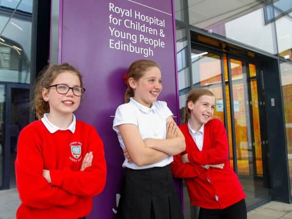 Craigour Park Primary pupils Farah Clark, Alex Waterston-Law and Chloe Short visited the new Sick Kids Hospital two weeks ago.