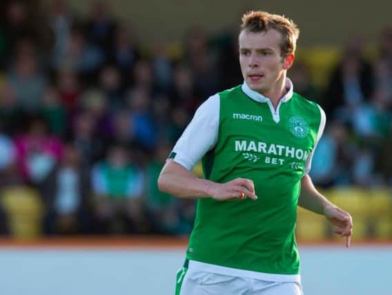 Kevin Waugh in action for Hibs during a 2017 pre-season fixture against Berwick Rangers at Shielfield Park