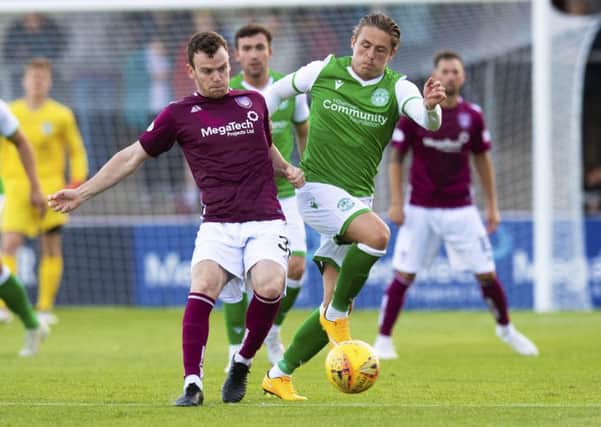 Scott Allan, right, is one of the new faces at Hibs this season. Pic: SNS