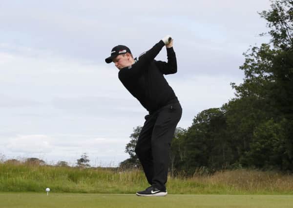 NORTH BERWICK, SCOTLAND - JULY 12: Robert Macintyre of Scotland in action at the 13th tee during Day 2 of the Aberdeen Standard Investments Scottish Open at The Renaissance Club on July 12, 2019 in North Berwick, United Kingdom. (Photo by Kevin C. Cox/Getty Images)