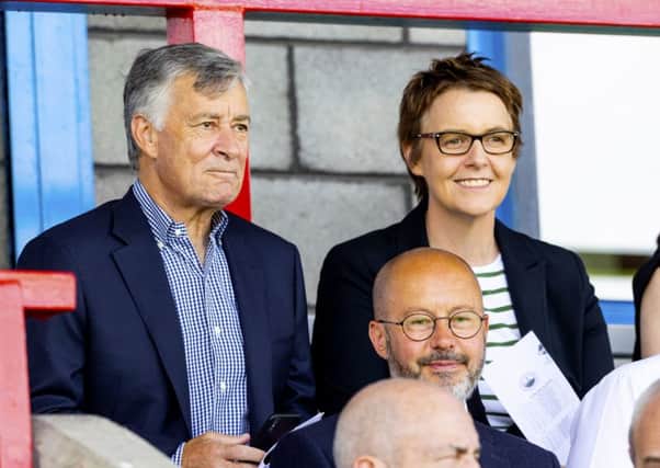 New Hibs owner Ron Gordon watched his first match away at Stirling Albion. Pic: SNS