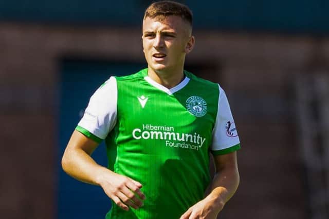 Josh Campbell made his Hibs debut against Stirling Albion. Pic: SNS