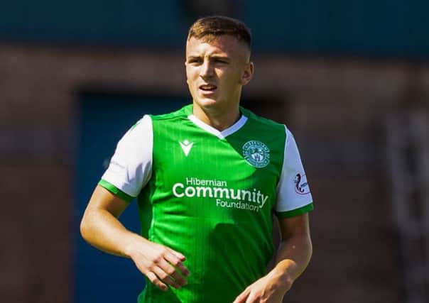 Josh Campbell made his Hibs debut against Stirling Albion. Pic: SNS
