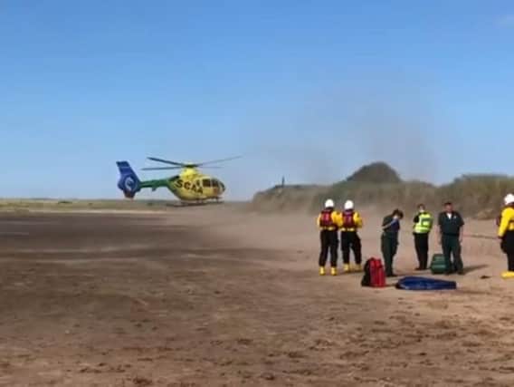 The Coastguard was in attendance at the incident on Hedderwick Sands (Photo: Dunbar Coastguard)