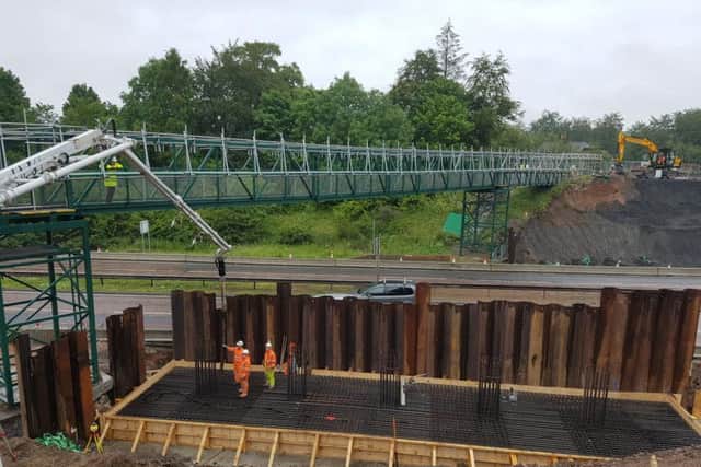 Work has started on the replacement bridge over the A90