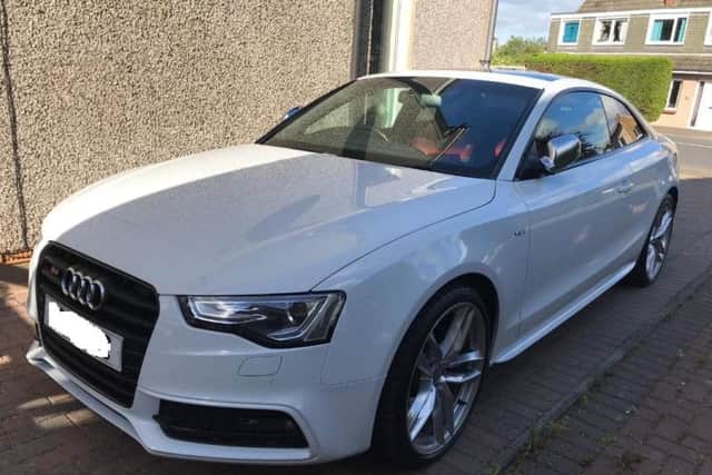 The Audi S5 that was stolen from a house in Penicuik. (Photo: Darren Weddell)