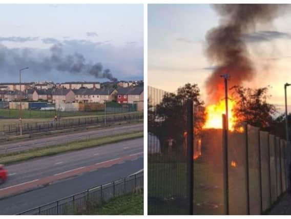 The black smoke from the fire could be seen across Edinburgh