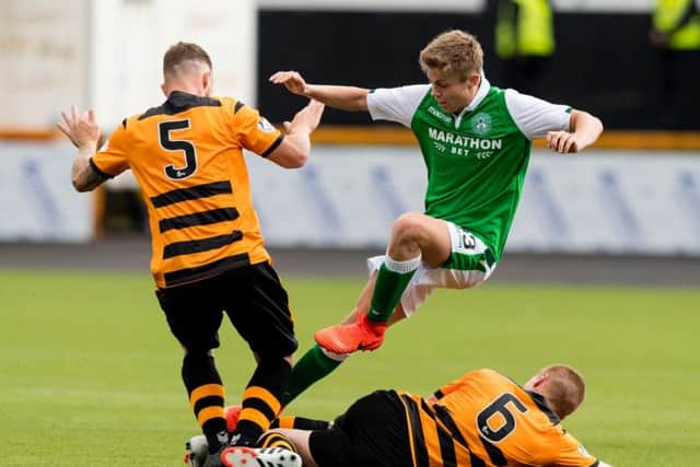 Fraser Murray - who scored the last time the two sides met - in action against Alloa at the Indodrill Stadium