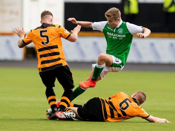 Fraser Murray - who scored the last time the two sides met - in action against Alloa at the Indodrill Stadium