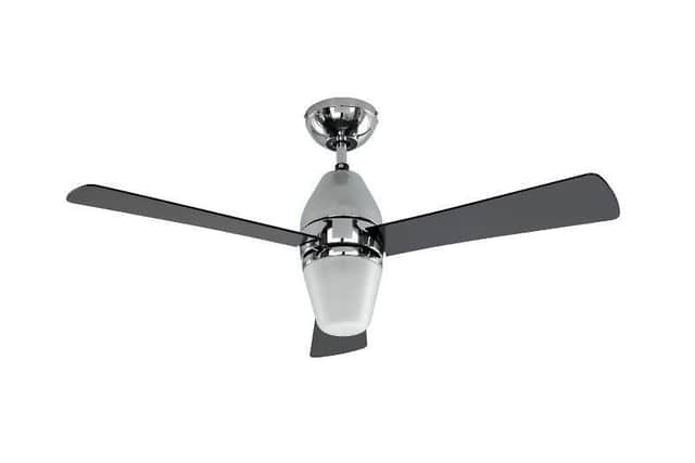 The two chrome ceiling fan models have been on sale since 2008 (Photo: B&Q)