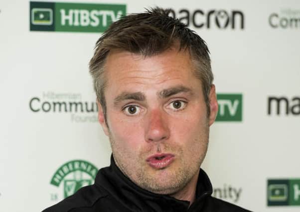 Hibernian assistant manager Robbie Stockdale