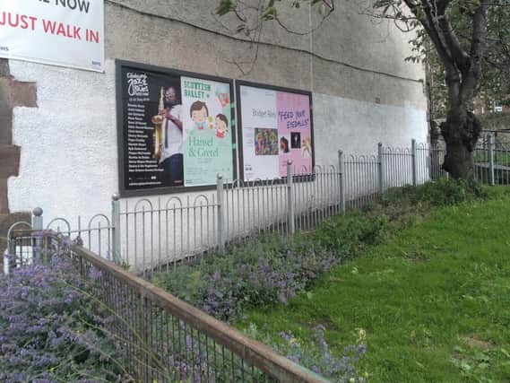 Locals in Gorgie are unhappy about the advertising boards being erected without permission.