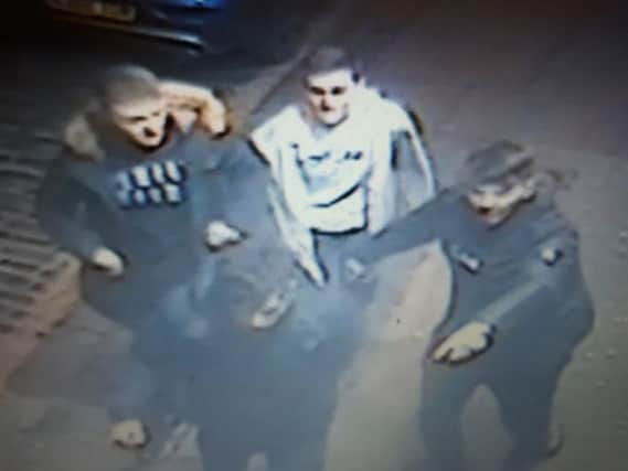 Police are keen to trace four men in connection with the March attack.