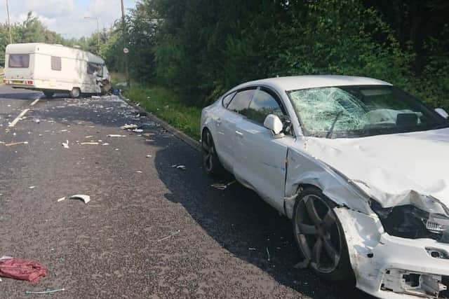 The scene of incident at Deans Road, Livingston. Picture: Road Policing Scotland