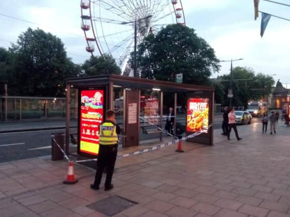 There was a heavy police presence on Princes Street on Wednesday evening
