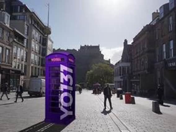 This is what will happen if you answer a new 'brightly coloured' phone box on Castle Street when it rings