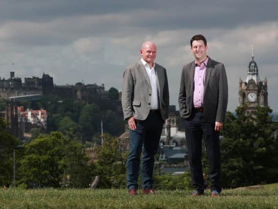 Bruce Hunter (left) and Andy MacMillan are launching the firms new site. Picture: Stewart Attwood