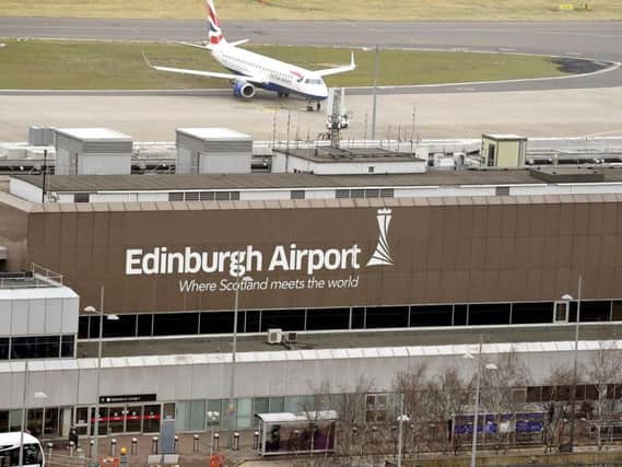 A plane 'veered off' the runway at Edinburgh Airport (Photo: TSPL)