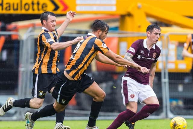 Jamie Walker in action as Hearts defeated East Fife two years ago.