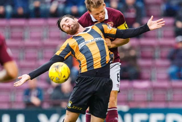Christophe Berra in action as Hearts defeated East Fife in the competition two years ago.