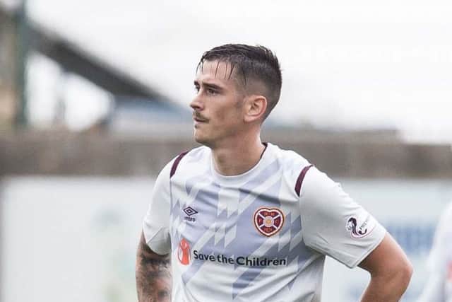 Hearts' Jamie Walker is left frustrated at full time. Pic: SNS